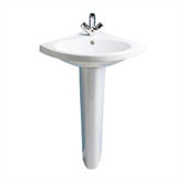 Carene Pedestal Bathroom Sink in White