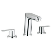 Eurodisc Widespread Bathroom Sink with Double Lever Handles