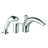 Eurosmart Deck Mount Tub Filler Single Handle with Handshower