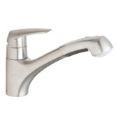 Eurodisc Pull-Out Single Handle Single Hole Kitchen Faucet with Watercare
