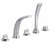 Ondus Double Handle Roman Tub Filler with Handshower