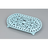 Large Oval Trivet in Pale Blue
