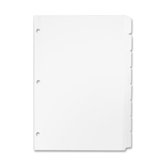 3-Ring 8-Tab Indexes, 3HP, 8-Tabs, 11"x8-1/2", White