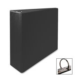 Round Ring Binder, 3" Capacity, 11"x8-1/2", Black