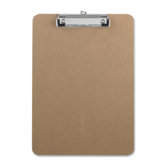 ClipboaRed,w/Flat Clip/Rubber Grips,9"x12-1/2",Brown