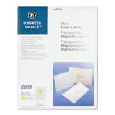 Laser Labels, Return Address, 1/2"x1-3/4", 2000 per Pack, Clear