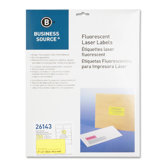 Laser Labels, Fluorescent, 2'x4", 250 per Pack, Neon Yellow