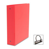Round Ring Binder, w/ Pockets, 2", Red