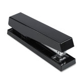 Desktop Stapler, 3-1/2" Throat, Standard Staples, Black