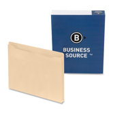 File Pocket,Straight Cut Tab,1" Exp., Letter, 50 per Box, Manila