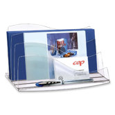 Desk Accessories, Letter Sorter, Crystal/Ice Black