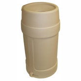 Funnel Top Receptacle, 24 Gallon, 18"x34-1/4", Beige
