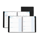 Faux Croc Leather Wkly/Monthly Planners, 2PPW, 8-1/4"x11-1/4", Black, 2013