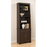 Slant-Back Bookcase with Shaker Doors
