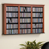 Floating Wall Mounted Triple Multimedia Storage Rack