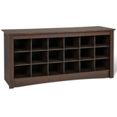 Sonoma Wood Cubbie Storage Bench