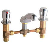 Widespread Bathroom Sink Faucet with Double Pump Handles