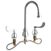 Concealed Double Handle Widespread Bathroom Faucet with Spray