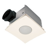 Ultra Silent Quietest Bathroom Fan with Fluorescent Light - Energy Star
