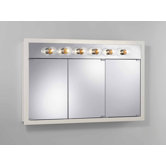Surface Mount Cabinet with Six Bulbs in White