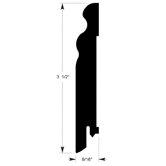 72" Bamboo Wall Base in Carbonized
