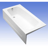 ADA Compliant Cast Iron Bathtub in Cotton Enameled