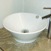 Classically Redefined 16.5" Round Ceramic Vessel Sink with Overflow
