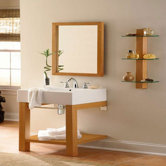 24" Wall Mounted Vanity Console in Maple