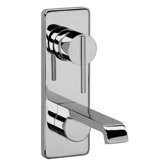 Glance Wall Mounted Bathroom Faucet with Single Lever Handle