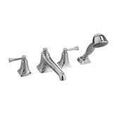 Illume Double Handle Volume Control Roman Tub Faucet with Hand Shower