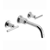 New Haven Wall Mounted Bathroom Sink Faucet with Double Lever Handles