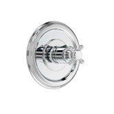Classic 0.75" Thermostatic Mixing Faucet Shower Faucet Trim with Cross Handle