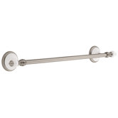 Grayson 18" Towel Bar in Satin Nickel/White