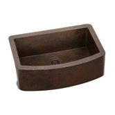 Gourmet Copper Single Bowl Undermount Apron Sink