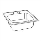 Dayton 15" X 15" Stainless Steel Top Mount Bar Sink Set