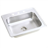 Dayton 25" x 22" Stainless Steel Single Bowl Top Mount Sink Set