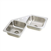 Dayton Elite Stainless Steel Top Mount Corner Sink