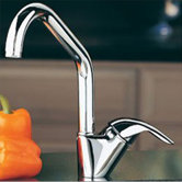 Allure Single Handle Single Hole Kitchen Faucet with Lever Side Handle