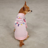 Dog Necklace Tee in Pink