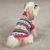 Peace Lovin' Dog Sweater in Raspberry