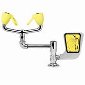 Eyesaver Deck Mounted Eyewash Faucet with Aerated Sprays, Paddle Handle and 90 Degree Swivel