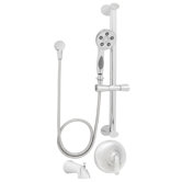 Caspian Hand-held Shower and Tub Combination with Shower Elbow and Diverter Tub Spout