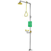 Safe-T-Zone Floor Mount  Combination Shower with Se-575 Eye / Face Wash, Twin Sprays and Deluge Showerhead
