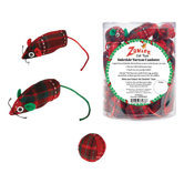 Yuletide Tartan Canister Cat Toy (40 Pieces)