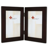 Wood Hinged Double Picture Frame