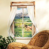 Grazing Pastures Window Wallpaper Mural
