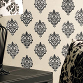 Beautiful Baroque Vinyl Wall Decals in Black