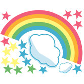 Rainbow Room Peel and Stick Wall Stickers