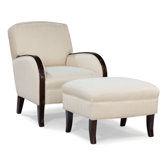 Abe Transitional Chair and Ottoman
