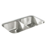 McAllister 32" x 18" Undermount Double Bowl Stainless Steel Kitchen Sink